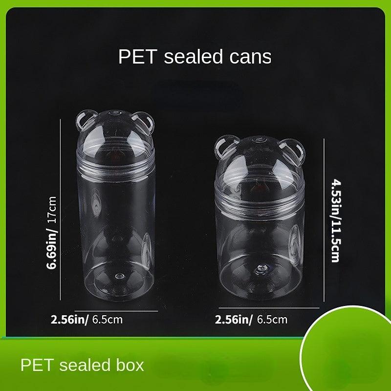 Bear Shaped Snack Storage Tank PET Material Container Leak Proof
