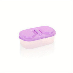 2 Grids Food Storage Containers With Lids Clear Airtight Fresh Keeping Box