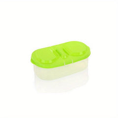 2 Grids Food Storage Containers With Lids Clear Airtight Fresh Keeping Box
