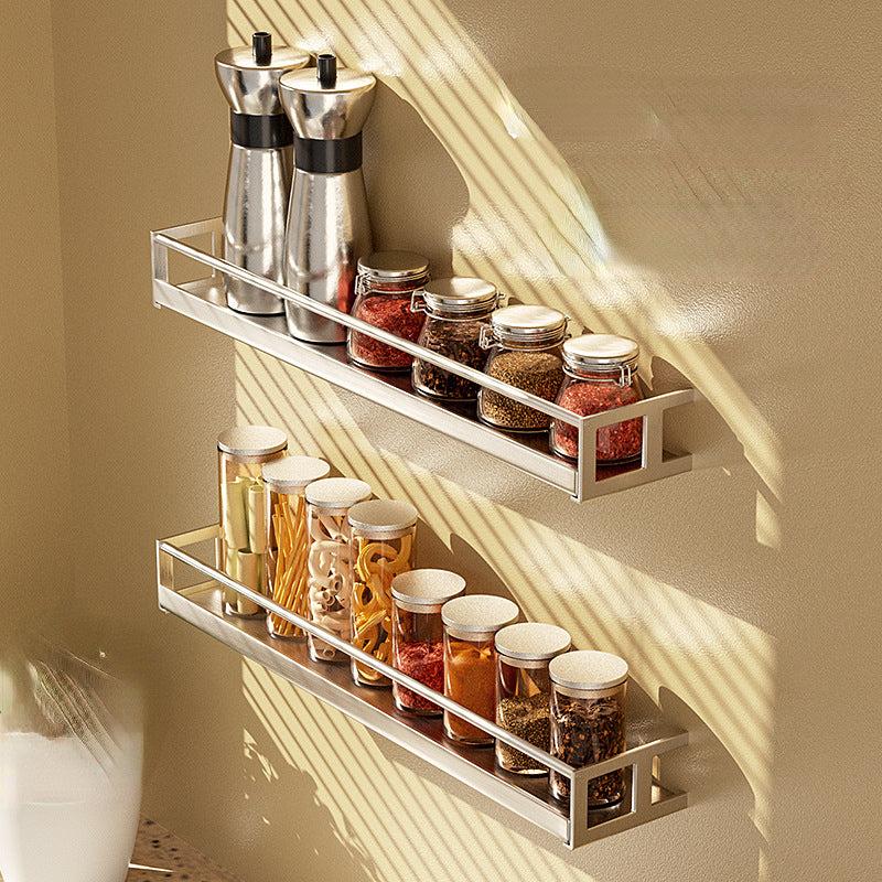 Farmhouse Spice Rack Wall Mounted Seasoning Shelf Flexible Space Saving Holder
