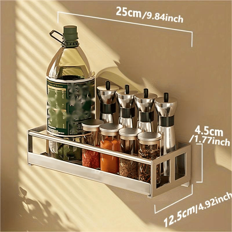 Farmhouse Spice Rack Wall Mounted Seasoning Shelf Flexible Space Saving Holder