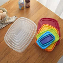 Plastic Storage Bowls With Lids - Airtight Nest Stackable Set