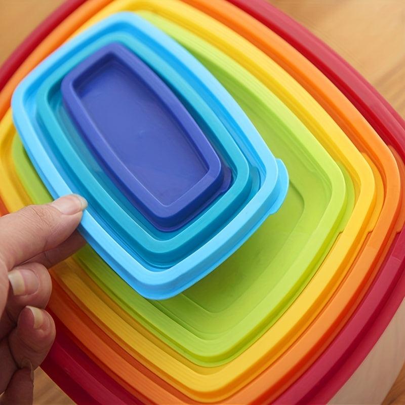 Plastic Storage Bowls With Lids - Airtight Nest Stackable Set