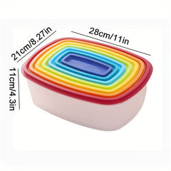 Plastic Storage Bowls With Lids - Airtight Nest Stackable Set