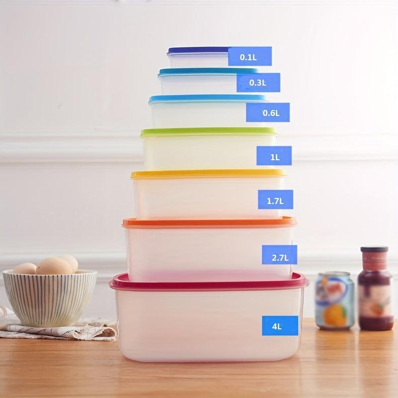 Plastic Storage Bowls With Lids - Airtight Nest Stackable Set