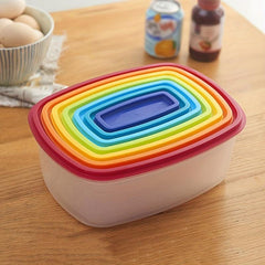 Plastic Storage Bowls With Lids - Airtight Nest Stackable Set