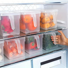 Fridge Organizer Bin With Handle And Lid 5.0L