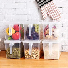Fridge Organizer Bin With Handle And Lid 5.0L