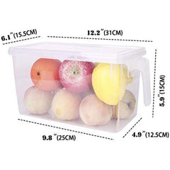 Fridge Organizer Bin With Handle And Lid 5.0L