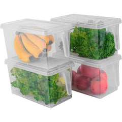 Fridge Organizer Bin With Handle And Lid 5.0L