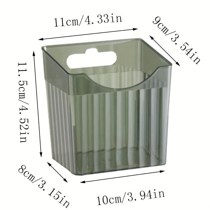 2PCS Refrigerator Side Door Storage Box with Hooks Wall-mounted Kitchen Supplies