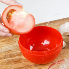 Tomato-Shaped Food Saver w/ Transparent Lid Keep Fresh Produce Fresher