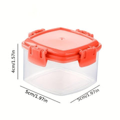 4pcs Seasoning Box Stackable Squeeze Bottle Mini Portable Outdoor Camping Picnic