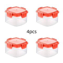 4pcs Seasoning Box Stackable Squeeze Bottle Mini Portable Outdoor Camping Picnic