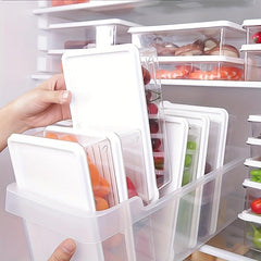 1pc Refrigerator Storage Box Fresh Keeping Box Hand Wash Plastic Reusable