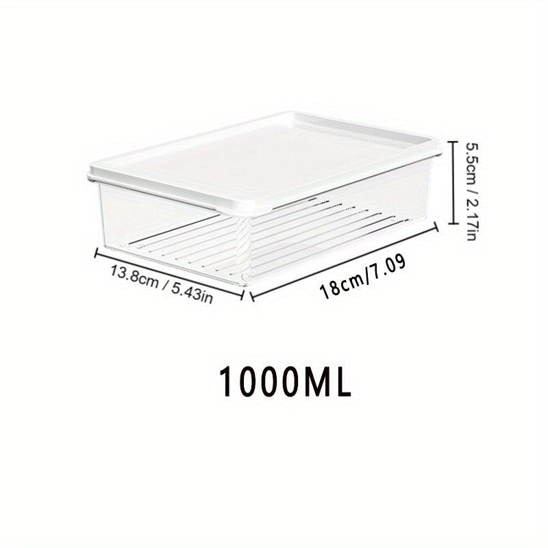 1pc Refrigerator Storage Box Fresh Keeping Box Hand Wash Plastic Reusable