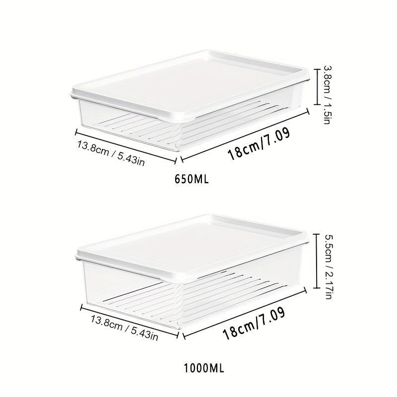 1pc Refrigerator Storage Box Fresh Keeping Box Hand Wash Plastic Reusable