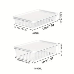 1pc Refrigerator Storage Box Fresh Keeping Box Hand Wash Plastic Reusable