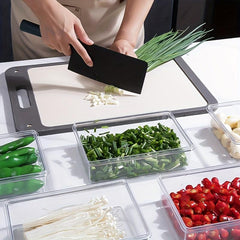 1pc Refrigerator Storage Box Fresh Keeping Box Hand Wash Plastic Reusable