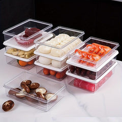 1pc Refrigerator Storage Box Fresh Keeping Box Hand Wash Plastic Reusable
