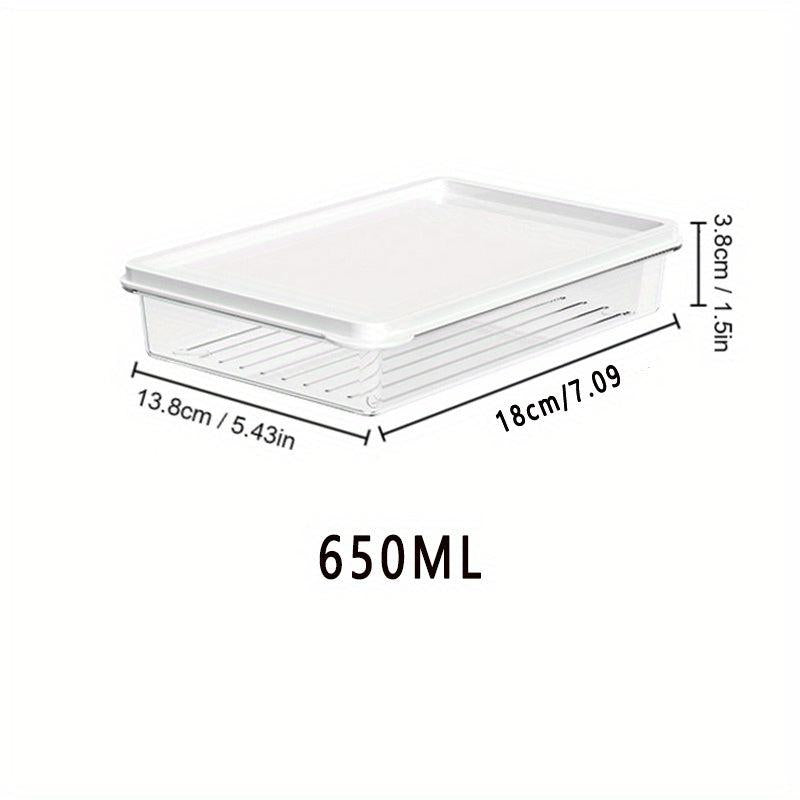 1pc Refrigerator Storage Box Fresh Keeping Box Hand Wash Plastic Reusable
