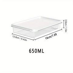 1pc Refrigerator Storage Box Fresh Keeping Box Hand Wash Plastic Reusable