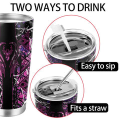 Purple Deer Tumbler Stainless Steel Insulated Coffee Mug
