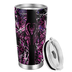 Purple Deer Tumbler Stainless Steel Insulated Coffee Mug