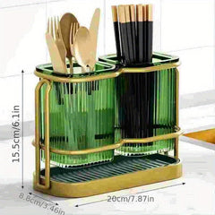 Vertical Stripe Tableware Organizer - Cutlery Storage Bucket