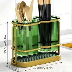 Vertical Stripe Tableware Organizer - Cutlery Storage Bucket