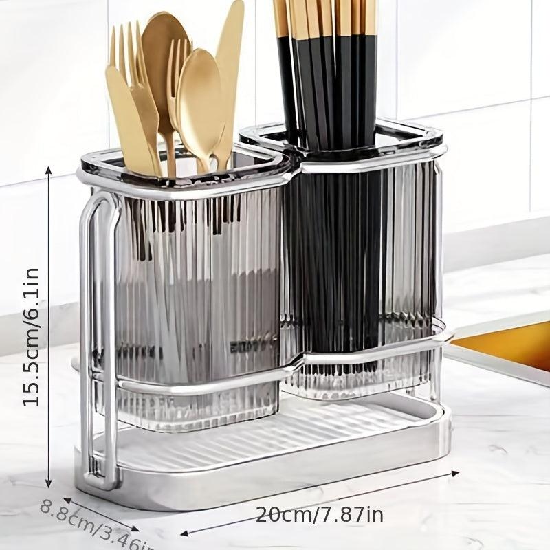Vertical Stripe Tableware Organizer - Cutlery Storage Bucket