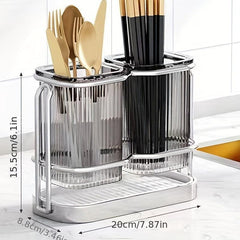 Vertical Stripe Tableware Organizer - Cutlery Storage Bucket