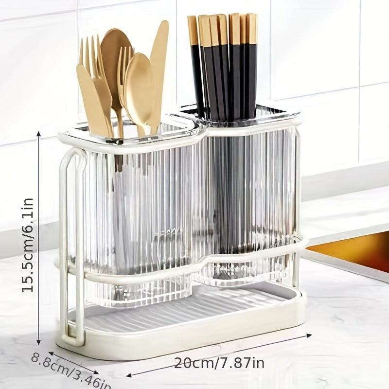 Vertical Stripe Tableware Organizer - Cutlery Storage Bucket