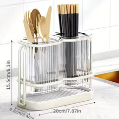 Vertical Stripe Tableware Organizer - Cutlery Storage Bucket