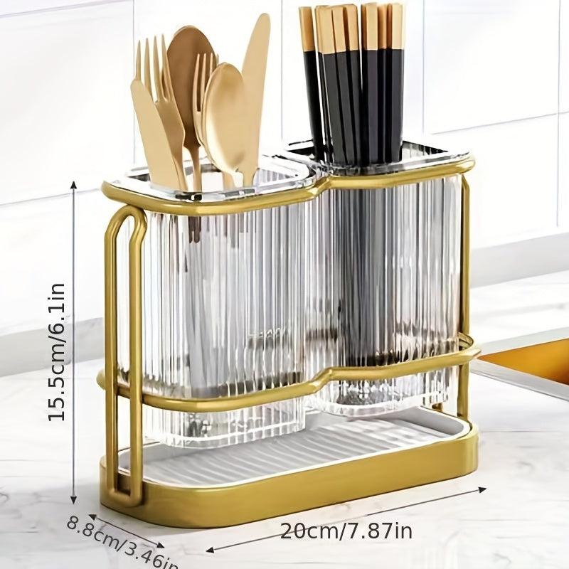 Vertical Stripe Tableware Organizer - Cutlery Storage Bucket