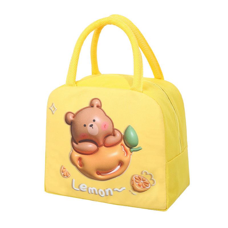 Cartoon Animal Insulated Lunch Bag - Reusable Aluminum Foil Lunch Box
