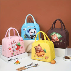 Cartoon Animal Insulated Lunch Bag - Reusable Aluminum Foil Lunch Box