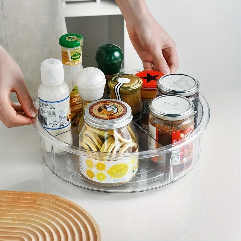 Non Slip Round Turntable Kitchen Storage Tray, 70 char limit