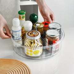 Non Slip Round Turntable Kitchen Storage Tray, 70 char limit