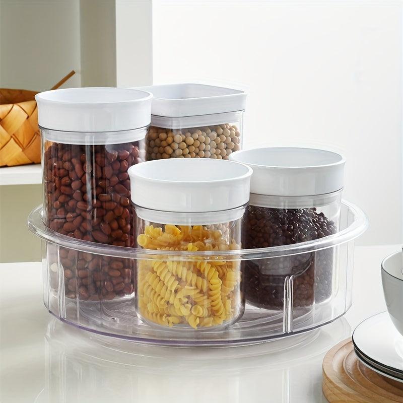 Non Slip Round Turntable Kitchen Storage Tray, 70 char limit
