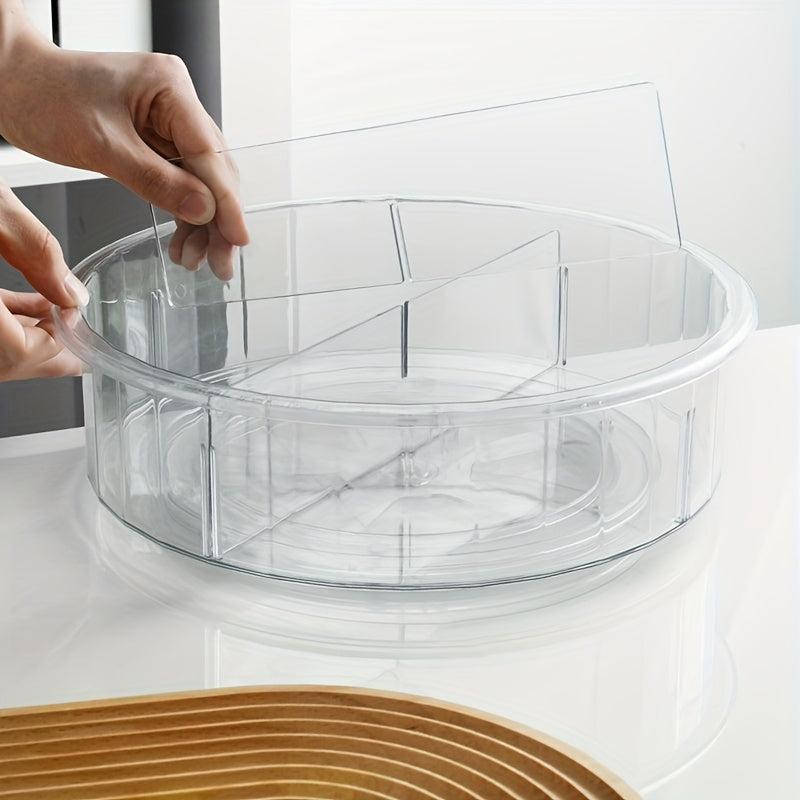 Non Slip Round Turntable Kitchen Storage Tray, 70 char limit