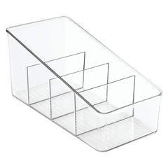 Large Plastic Food Bag Storage Box Clear Organizer Bins Handles Cabinets
