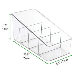 Large Plastic Food Bag Storage Box Clear Organizer Bins Handles Cabinets
