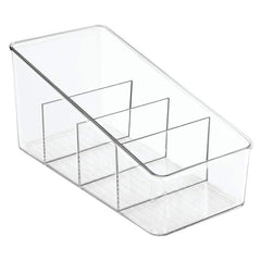 Large Plastic Food Bag Storage Box Clear Organizer Bins Handles Cabinets