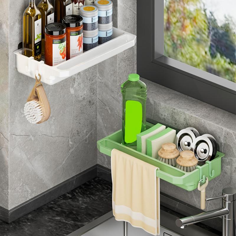 Kitchen Sink Drainer Dishcloth Holder Faucet Sponge Organizer