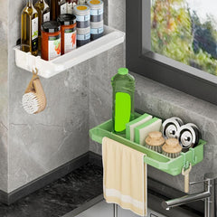 Kitchen Sink Drainer Dishcloth Holder Faucet Sponge Organizer
