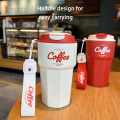 Stainless Steel Thermal Coffee Cup Leak Proof Portable Travel Bottle 14.8OZ