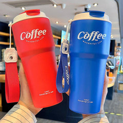 Stainless Steel Thermal Coffee Cup Leak Proof Portable Travel Bottle 14.8OZ