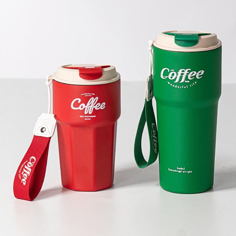 Stainless Steel Thermal Coffee Cup Leak Proof Portable Travel Bottle 14.8OZ