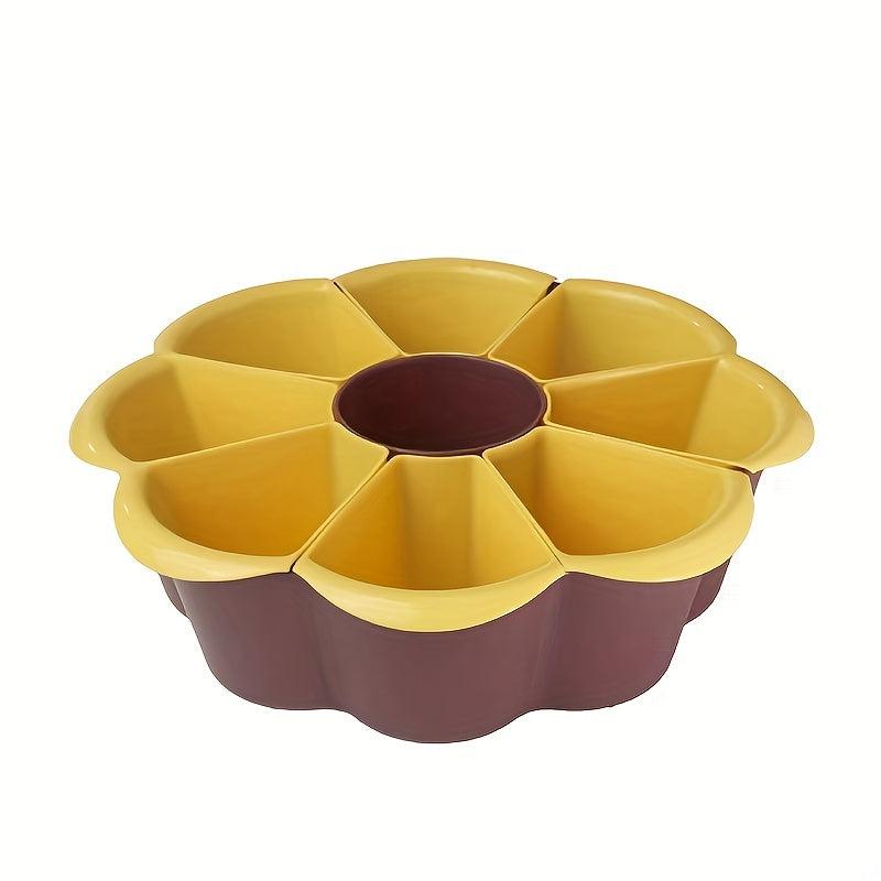 Rotating Drain Basket Serving Tray for Fruits, Vegetables, Snacks, Hot Pot